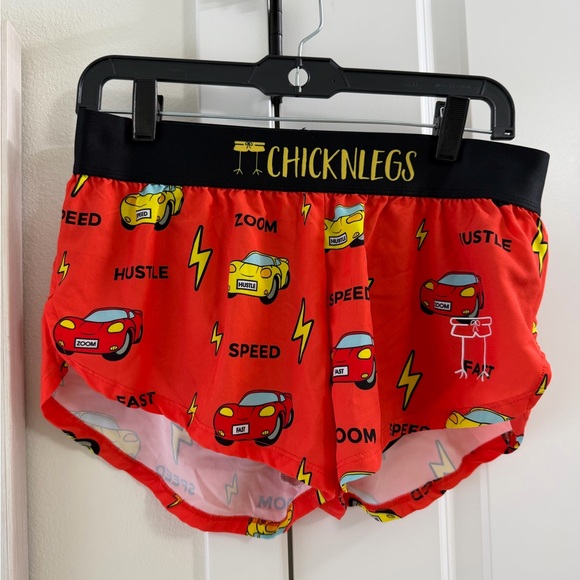 Chicknlegs Pants - ChicknLegs Women's Red Athletic Shorts